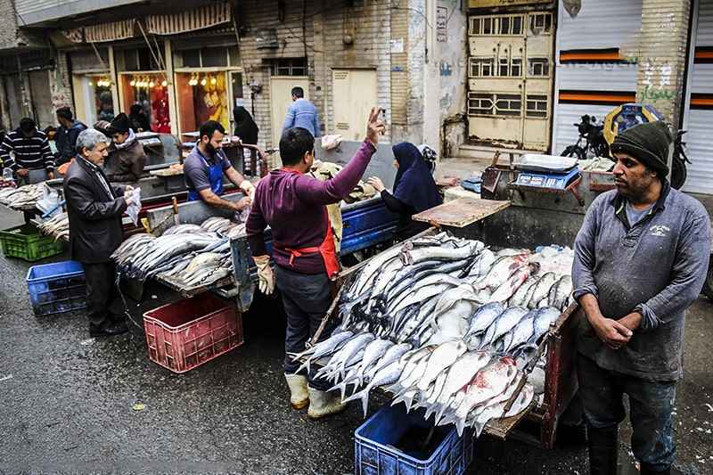 ماهی فروشی در بازار عبدالحمید اهواز